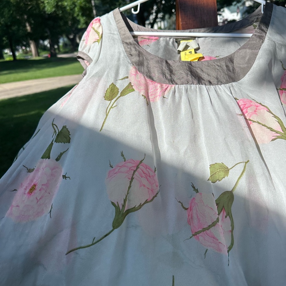 Fei Floral Silk Flowy Top